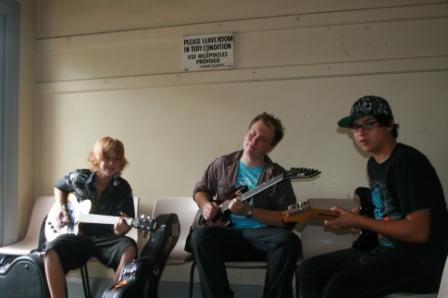 James Laurence and Friend Guitar Students and Joel Andrade Guitar Student